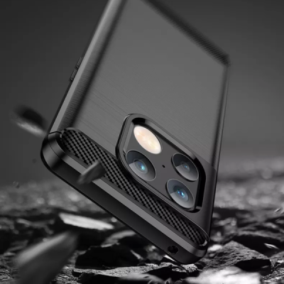Husa pentru OnePlus 10 Pro - Techsuit Carbon Silicone - Black - 6