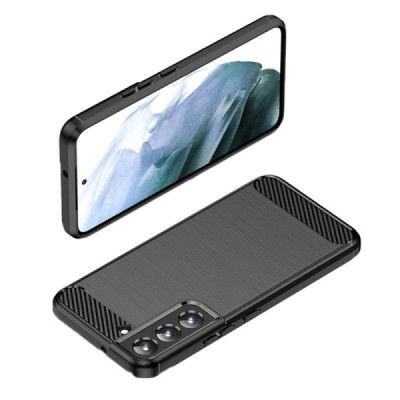 Husa pentru Samsung Galaxy S22 Plus 5G - Techsuit Carbon Silicone - Black - 4
