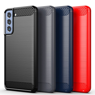 Husa pentru Samsung Galaxy S22 5G - Techsuit Carbon Silicone - Black - 6