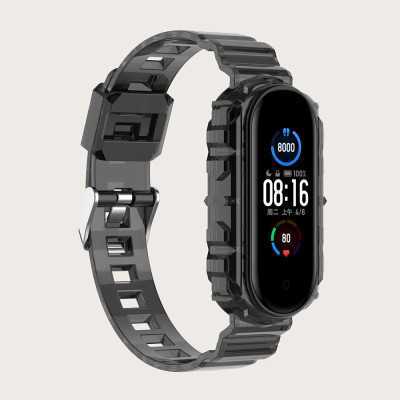 Curea Xiaomi Mi Band 5 Techsuit, negru, W017 - 1