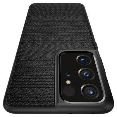 Husa pentru Samsung Galaxy S21 Ultra 5G - Spigen Liquid Air - Matte Black - 6