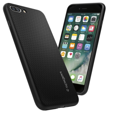 Husa pentru iPhone 7 Plus / 8 Plus - Spigen Liquid Air - Black - 4