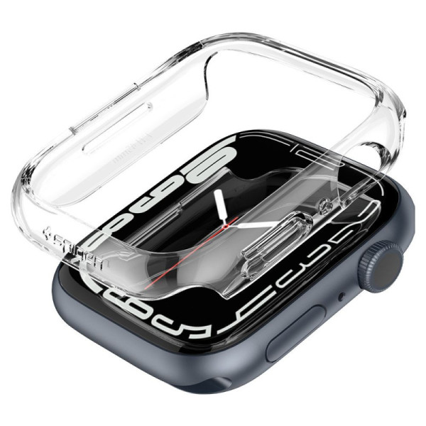 Husa pentru Apple Watch 7 / 8 / 9 (45mm) - Spigen Thin Fit - Crystal Clear