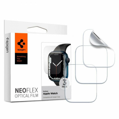 Folie pentru Apple Watch 4 / 5 / 6 / SE / SE 2 / 7 / 8 / 9 (40mm / 41mm) (set 3) - Spigen Neo Flex - Clear - 1