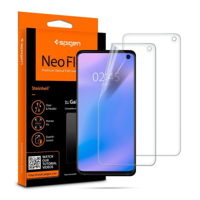 Folie pentru Samsung Galaxy S10 (set 2) - Spigen Neo Flex - Clear - 1