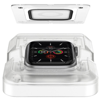 Folie pentru Apple Watch 4 / 5 / 6 / SE / SE 2 44mm (set 2) - Spigen ProFlex EZ Fit - Black - 4