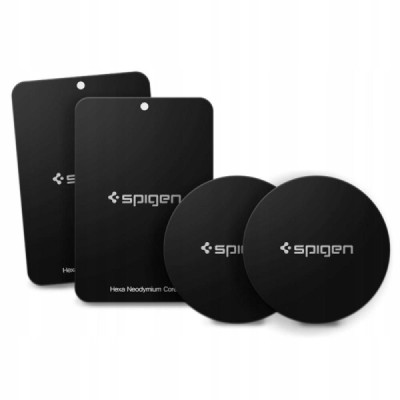 Placute Metalice pentru Telefon (set 4) - Spigen (MP-4P) - Black - 1