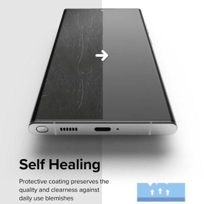 Folie pentru Samsung Galaxy S22 Ultra 5G (set 2) - Ringke Dual Easy Full - Clear - 4