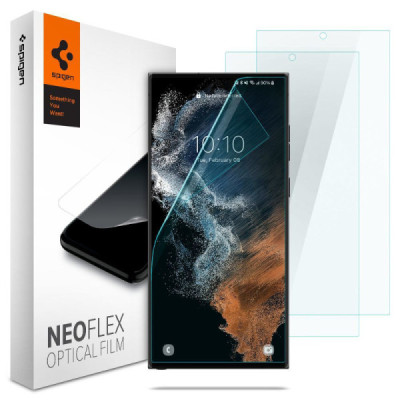 Folie pentru Samsung Galaxy S22 Ultra 5G (set 2) - Spigen Neo Flex - Clear - 1