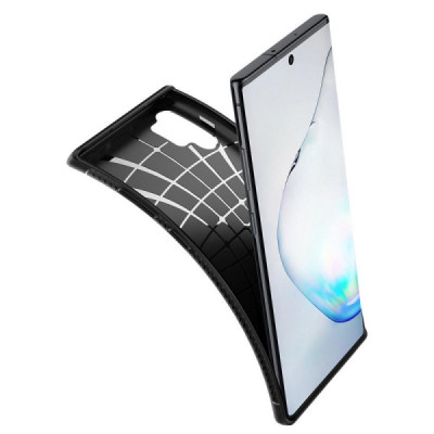 Husa pentru Samsung Galaxy Note 10 Plus 4G / Note 10 Plus 5G - Spigen Rugged Armor - Black - 2