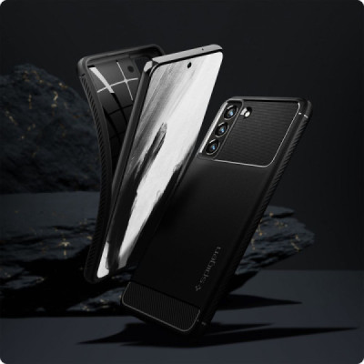 Husa pentru Samsung Galaxy S21 FE 5G - Spigen Rugged Armor - Black - 4