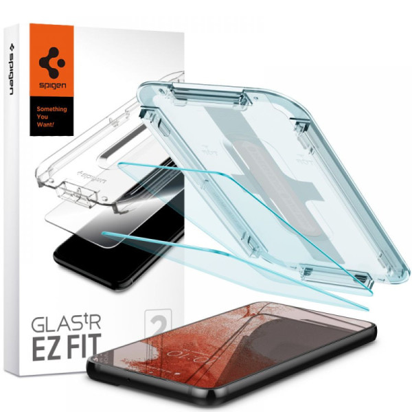 Folie pentru Samsung Galaxy S22 Plus 5G (set 2) - Spigen Glas.tR EZ FIT - Clear