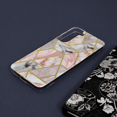 Husa pentru Samsung Galaxy S22 Plus 5G - Techsuit Marble Series - Pink Hex - 4