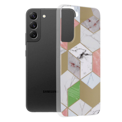 Husa pentru Samsung Galaxy S22 Plus 5G - Techsuit Marble Series - Purple Hex - 1