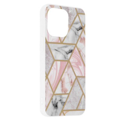 Husa pentru iPhone 13 Pro - Techsuit Marble Series - Pink Hex - 2