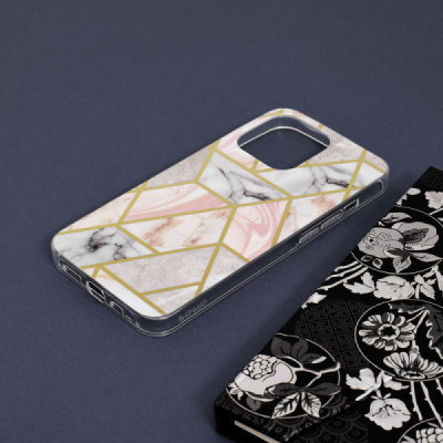 Husa pentru iPhone 13 Pro - Techsuit Marble Series - Pink Hex - 5
