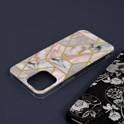 Husa pentru iPhone 13 Pro Max - Techsuit Marble Series - Pink Hex - 5
