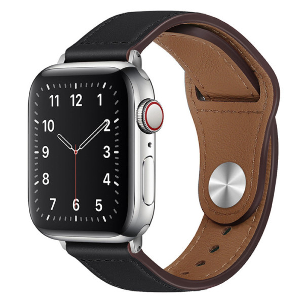 Curea barbati pentru Apple Watch 1/2/3/4/5/6/7/8/9/SE/SE 2 (38/40/41mm) - Techsuit Watchband (W033) - Black
