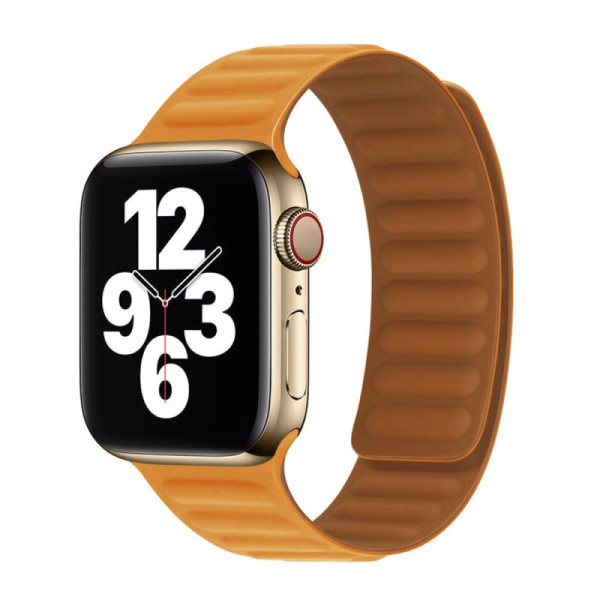 Curea barbati pentru Apple Watch 1/2/3/4/5/6/7/8/9/SE/SE 2/Ultra/Ultra 2 (42/44/45/49mm) - Techsuit Watchband (W035) - Orange