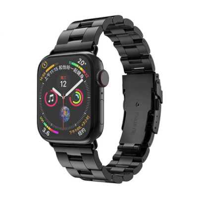 Curea pentru Apple Watch 1/2/3/4/5/6/7/8/9/SE/SE 2 (38/40/41mm) - Techsuit Watchband (W036) - Black - 1