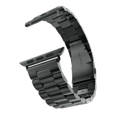 Curea pentru Apple Watch 1/2/3/4/5/6/7/8/9/SE/SE 2 (38/40/41mm) - Techsuit Watchband (W036) - Black - 2
