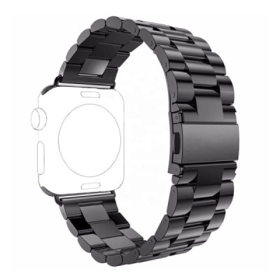 Curea pentru Apple Watch 1/2/3/4/5/6/7/8/9/SE/SE 2 (38/40/41mm) - Techsuit Watchband (W036) - Black - 3