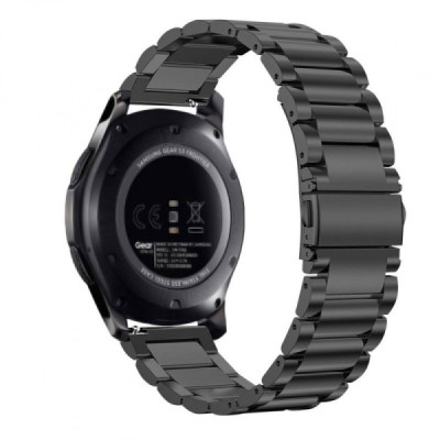 Curea pentru Samsung Galaxy Watch 4/5/Active 2, Huawei Watch GT 3 (42mm)/GT 3 Pro (43mm) - Techsuit Watchband 20mm (W010) - Blac