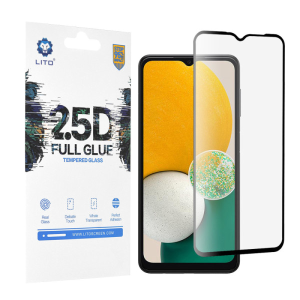 Folie pentru Samsung Galaxy A13 5G / A04s / A04 - Lito 2.5D FullGlue Glass - Black