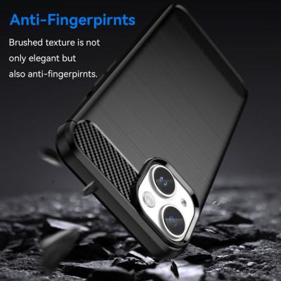 Husa iPhone 15 Plus Techsuit Carbon Silicone, negru - 4