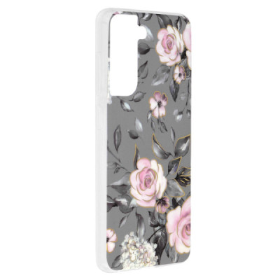 Husa pentru Samsung Galaxy S21 FE 5G - Techsuit Marble Series - Bloom of Ruth Gray - 2
