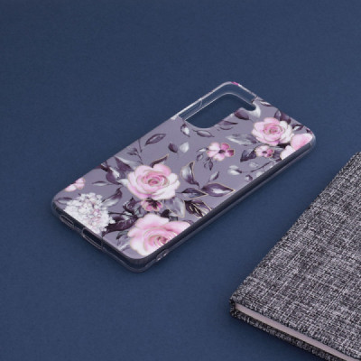 Husa pentru Samsung Galaxy S21 FE 5G - Techsuit Marble Series - Bloom of Ruth Gray - 4