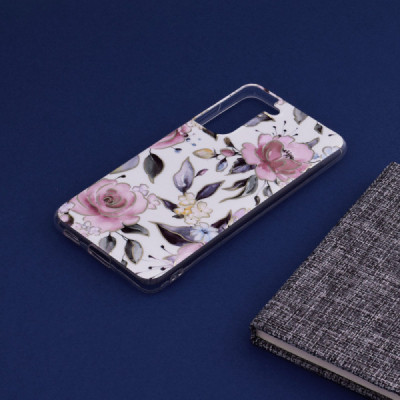 Husa pentru Samsung Galaxy S21 FE 5G - Techsuit Marble Series - Chloe White - 4