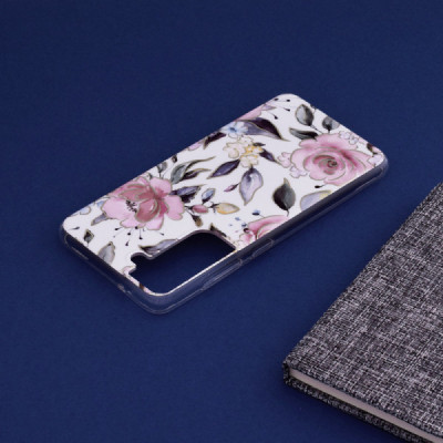 Husa pentru Samsung Galaxy S21 FE 5G - Techsuit Marble Series - Chloe White - 5
