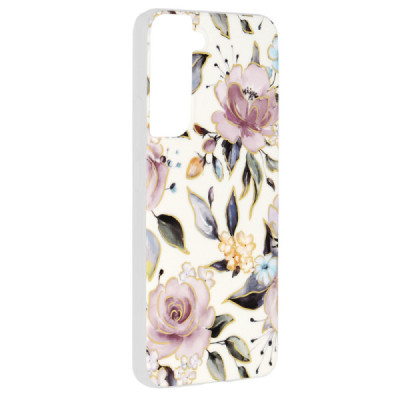 Husa pentru Samsung Galaxy S22 Plus 5G - Techsuit Marble Series - Chloe White - 2