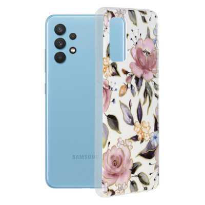 Husa pentru Samsung Galaxy A32 4G - Techsuit Marble Series - Chloe White - 1