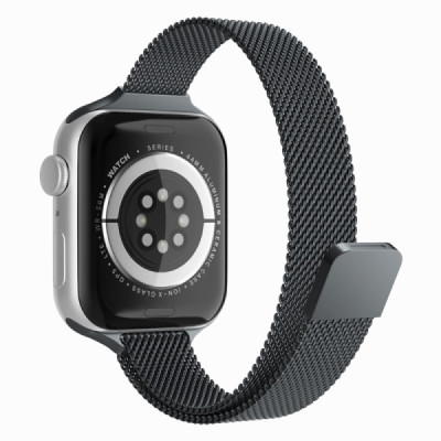 Curea pentru Apple Watch 1/2/3/4/5/6/7/8/9/SE/SE 2/Ultra/Ultra 2 (42/44/45/49mm) - Techsuit Watchband (W034) - Black - 1