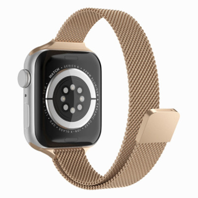 Curea pentru Apple Watch 1/2/3/4/5/6/7/8/9/SE/SE 2/Ultra/Ultra 2 (42/44/45/49mm) - Techsuit Watchband (W034) - Gold - 1