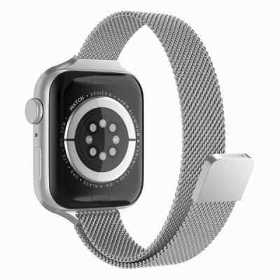 Curea pentru Apple Watch 1/2/3/4/5/6/7/8/9/SE/SE 2 (38/40/41mm) - Techsuit Watchband (W034) - Silver - 1