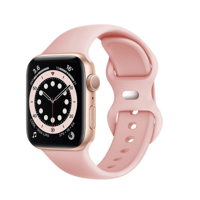 Curea pentru Apple Watch 1/2/3/4/5/6/7/8/9/SE/SE 2/Ultra/Ultra 2 (42/44/45/49mm) - Techsuit Watchband (W031) - Light Pink - 1