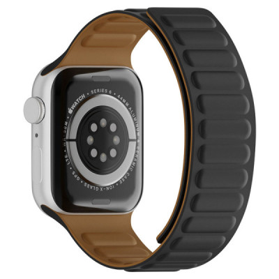Curea pentru Apple Watch 1/2/3/4/5/6/7/8/9/SE/SE 2/Ultra/Ultra 2 (42/44/45/49mm) - Techsuit Watchband (W035) - Black - 2