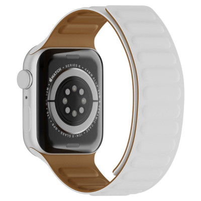 Curea pentru Apple Watch 1/2/3/4/5/6/7/8/9/SE/SE 2/Ultra/Ultra 2 (42/44/45/49mm) - Techsuit Watchband (W035) - White - 2