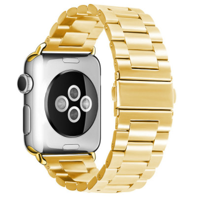 Curea pentru Apple Watch 1/2/3/4/5/6/7/8/9/SE/SE 2/Ultra//Ultra 2 (42/44/45/49mm) - Techsuit Watchband (W036) - Gold - 2