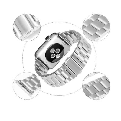 Curea pentru Apple Watch 1/2/3/4/5/6/7/8/9/SE/SE 2/Ultra//Ultra 2 (42/44/45/49mm) - Techsuit Watchband (W036) - Gold - 4
