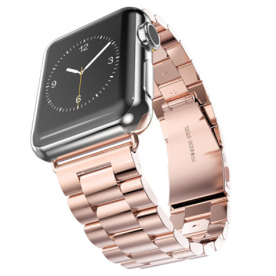 Curea pentru Apple Watch 1/2/3/4/5/6/7/8/9/SE/SE 2/Ultra/Ultra 2 (42/44/45/49mm) - Techsuit Watchband (W036) - Pink - 1