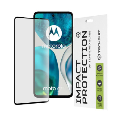 Folie pentru Motorola Moto G52 / Moto G82 5G - Techsuit 111D Full Cover / Full Glue Glass - Black - 1