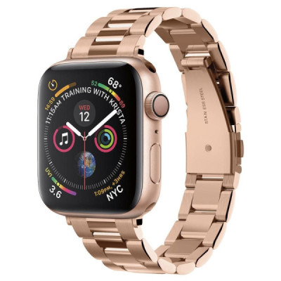 Curea pentru Apple Watch 1/2/3/4/5/6/7/8/9/SE/SE 2 (38/40/41mm) - Spigen Modern Fit - Rose Gold - 1