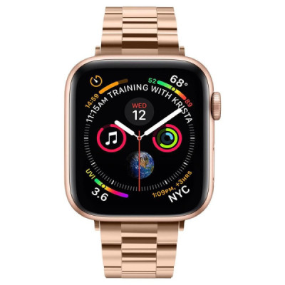 Curea pentru Apple Watch 1/2/3/4/5/6/7/8/9/SE/SE 2 (38/40/41mm) - Spigen Modern Fit - Rose Gold - 3