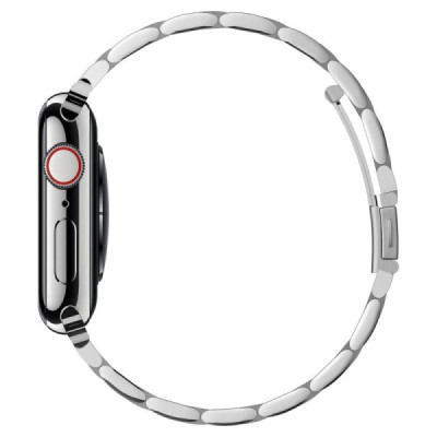 Curea pentru Apple Watch 1/2/3/4/5/6/7/8/9/SE/SE 2 (38/40/41mm) - Spigen Modern Fit - Silver - 5