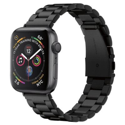 Curea pentru Apple Watch 1/2/3/4/5/6/7/8/9/SE/SE 2/Ultra/Ultra 2 (42/44/45/49mm) - Spigen Modern Fit - Black - 1