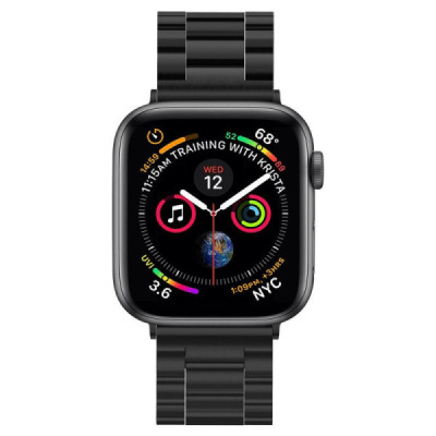 Curea pentru Apple Watch 1/2/3/4/5/6/7/8/9/SE/SE 2/Ultra/Ultra 2 (42/44/45/49mm) - Spigen Modern Fit - Black - 3
